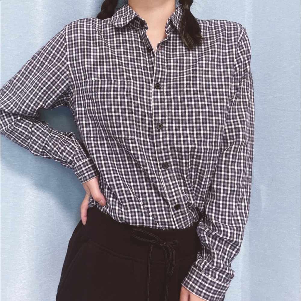 🔵 Muji Flannel Long Sleeve Button down Shirt 🔵